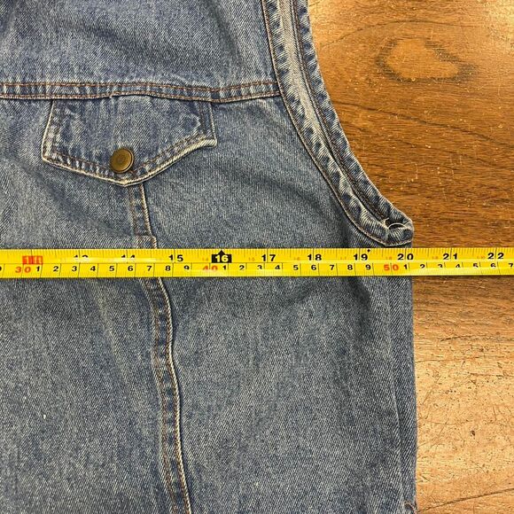 Vintage Women's Blue Jean Sleeveless Jacket Made in USA More Jazz Denim vest - Picture 5 of 7